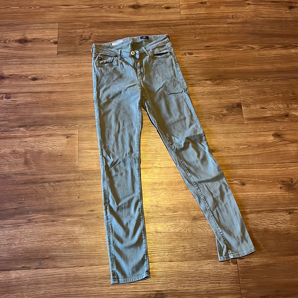 Olive green or army green jeans
